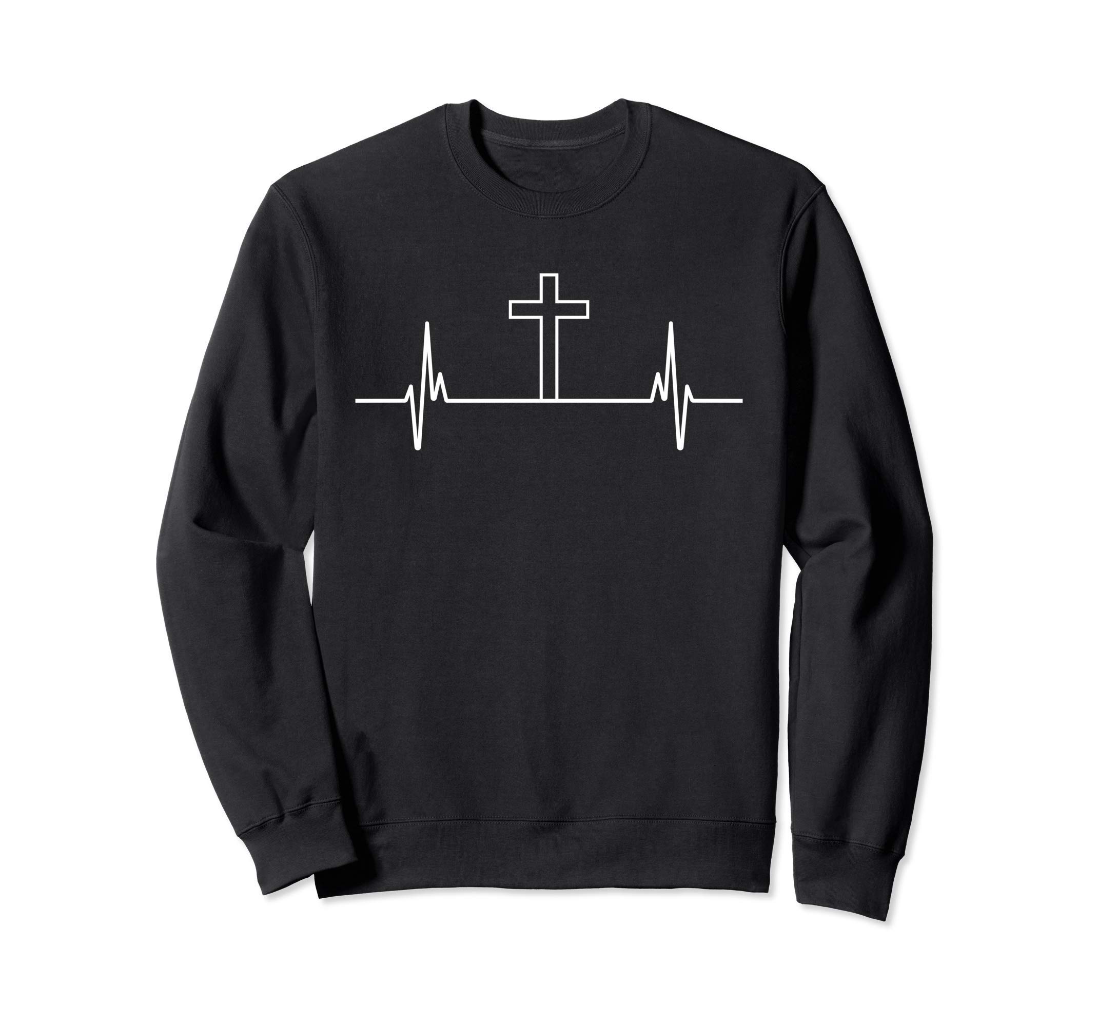 

Christian Cross - Religious Electrocardiogram Heartbeat Trainer