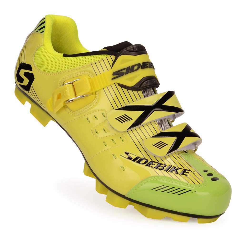 

Cycling Shoes with Bindings, Off-Road MTB Mountain Bike Shoes, Yellow/Green, SD003-MTN-YEGN-45