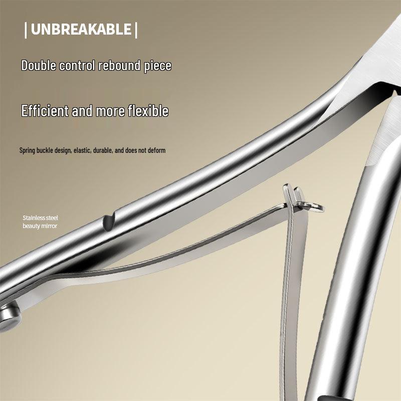 Professional D501 Stainless Steel Cuticle Nippers: Easy Hangnail and Dead Skin Removal, Double-Pronged Scissors for Manicures