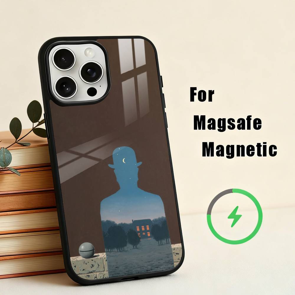 R-Rene M-Magritte A-Art   Phone Case For iPhone17,16,15,14,13,12,11 Plus,Pro Max Magnetic For Magsafe Wireless Charging