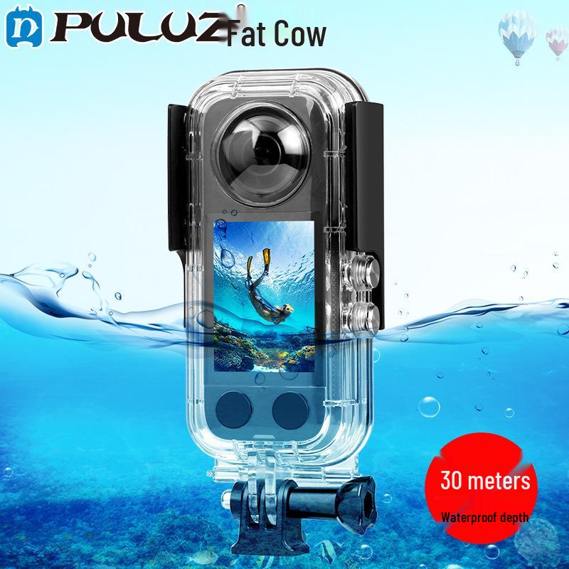 Водонепроницаемый кейс PULUZ Fat Cow для камеры Insta360 X3 прозрачный