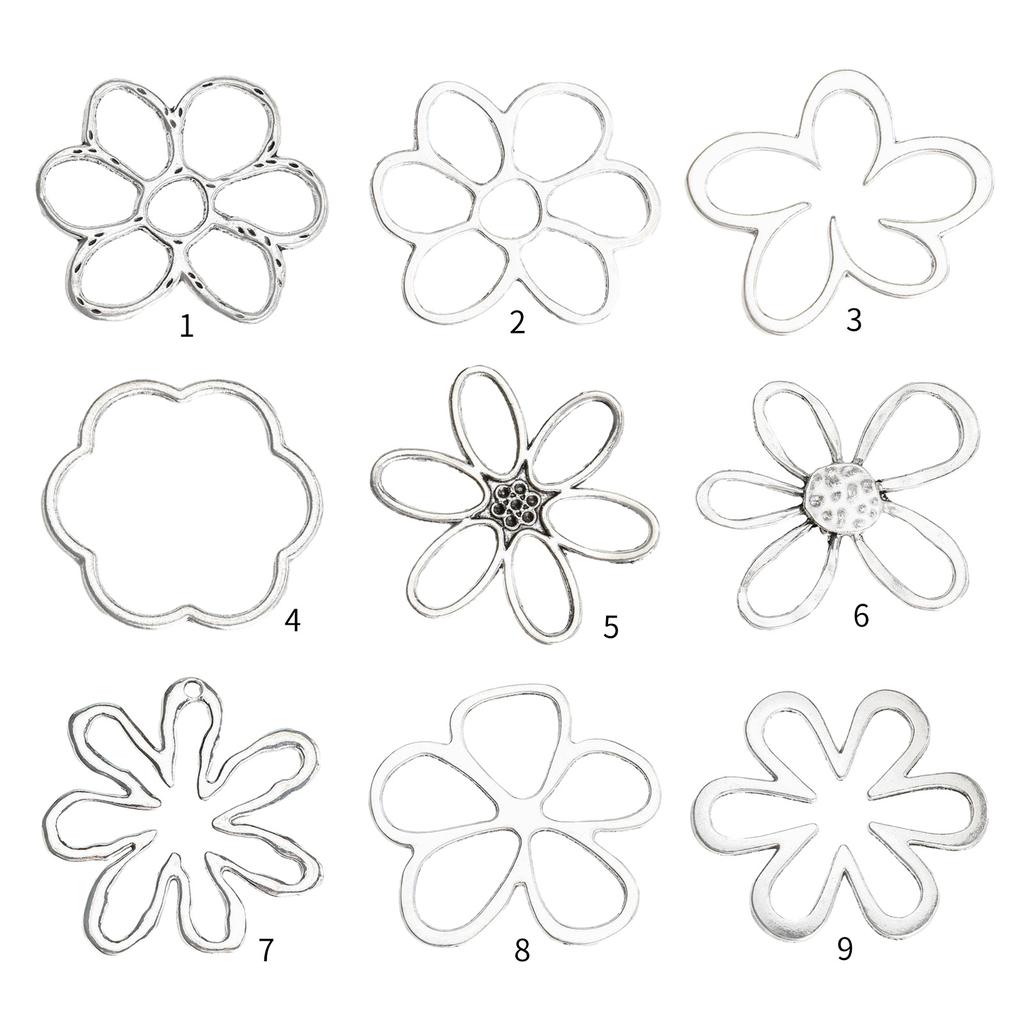 Fashion Hollow Flower Pendant Jewelry Making Irregular Flower Bead Earring Dangle Pendant 3D Flower Charm Party Favor