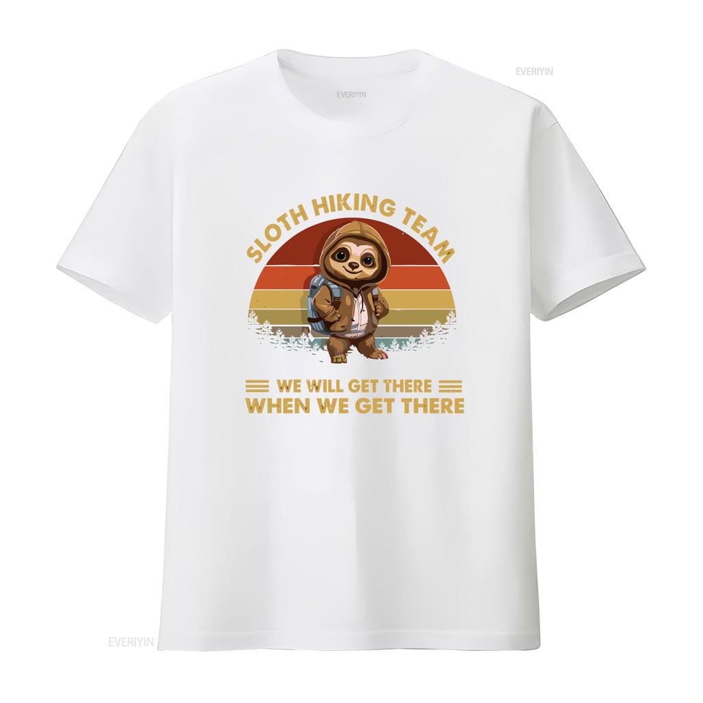 Sloth Hiking Team We Will Get There When lovers shirt for enthusiasts enthusiastic hikers vintage Washed homme Unisex Slightly
