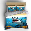 Shark Ocean Bedding Set Bedding Set (1 Duvet Cover, 2 Pillowcases, Duvet Not Included)