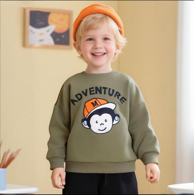 Boys Cotton Long Sleeve Shirt Soft Breathable Top Cartoon Print Casual Wear B Class Safety Childrens Shirt Comfortable