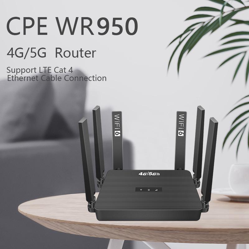 4G LTE WiFi 6 Router with SIM Card Slot for Americas - Battery Included