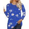 IHUASU Women's Fashion Casual Long Sleeve O-Neck Blouses & Shirts