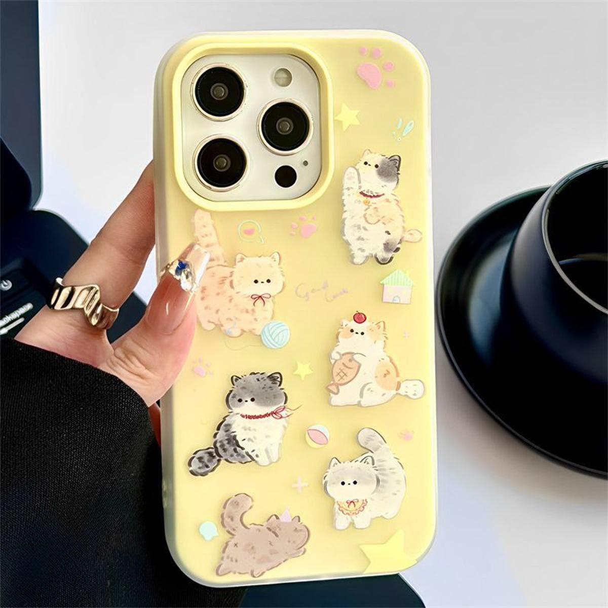 

For IPhone Mobile Phone Protective Case for Apple Mobile Phone Protective Case Solid Color Transparent Small Fresh Ins New Style For iPhone 17PROMAX