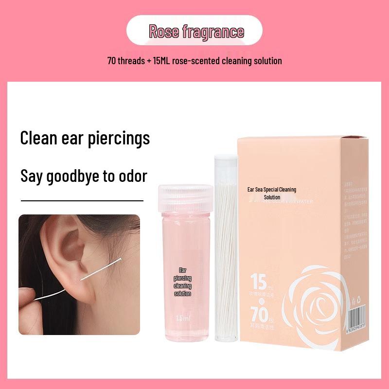 Ultrafine Ear Cleaning Thread for Women: Odor Removal & Blockage Prevention, Safe for Ear & Piercing Cleaning