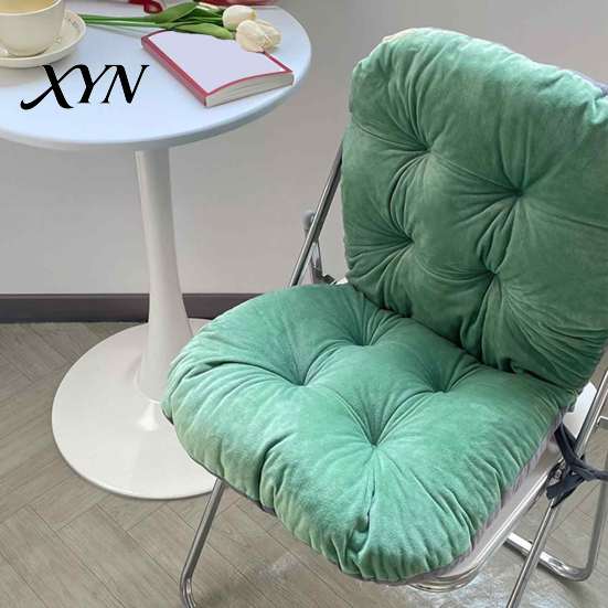 Plush Seat Cushion for Long Sitting Chair with Back Support, Desk Dorm Room Pad Ties, Non-slip Office Dining And Gaming Chairs Comfortable Study