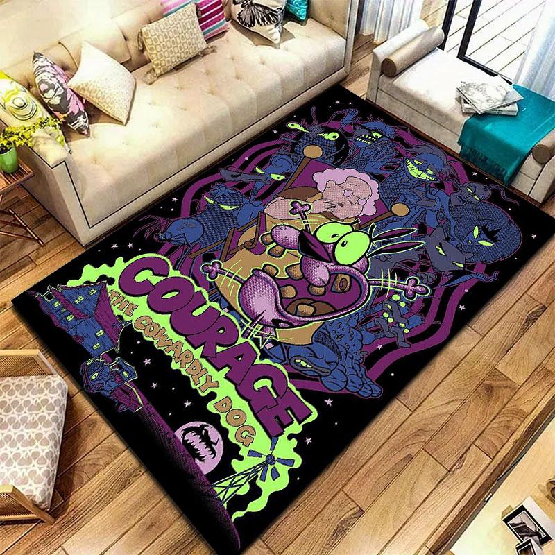 Courage the Cowardly Dog Carpet Rug for Living Room Bedroom Home Sofa Decoration,Kids play Non-slip Floor Mat