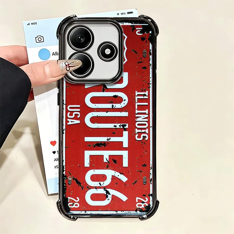 Retro Vintage License Plate Soft Phone Case For Xiaomi Poco X7 X8 Pro Max X6 X5 X3 F8 Ultra F7 M8 M7 M5S Redmi 15C 15A 15 14C 13