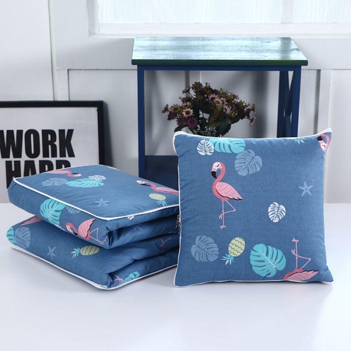 Foldable Multifunctional Nap Cushion: Pillow & Blanket for Car & Office