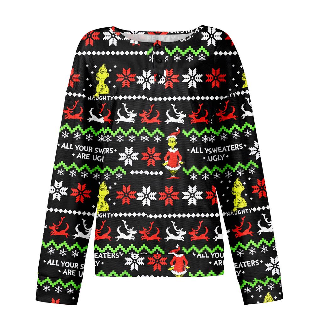 Women's Casual Shirts Long Sleeve Tops Button Up V Neck Loose Knit Fall Favorites For Women