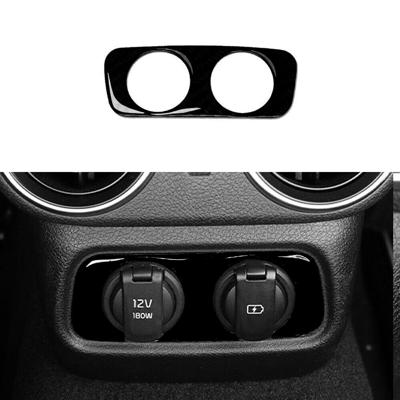 Glossy Piano Black Rear Air Vent Outlet Charge Port Cover For Kia Stinger 18-23