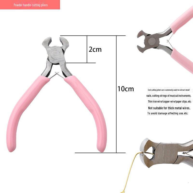 "Handmade Pink Needle-Nose Pliers: Multi-Function Jewelry Tool for Beading and Winding"