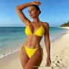 Állítható nyakpántos Európai és Amerikai Stílusú Háromrészes Bikini Fürdőruha Fehérnemű