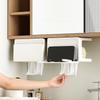 Tissue Holder for Under the Mirror Cabinet (no Drilling Required), Hanging Phone Mount for the Vanity, and Multi-purpose Storage