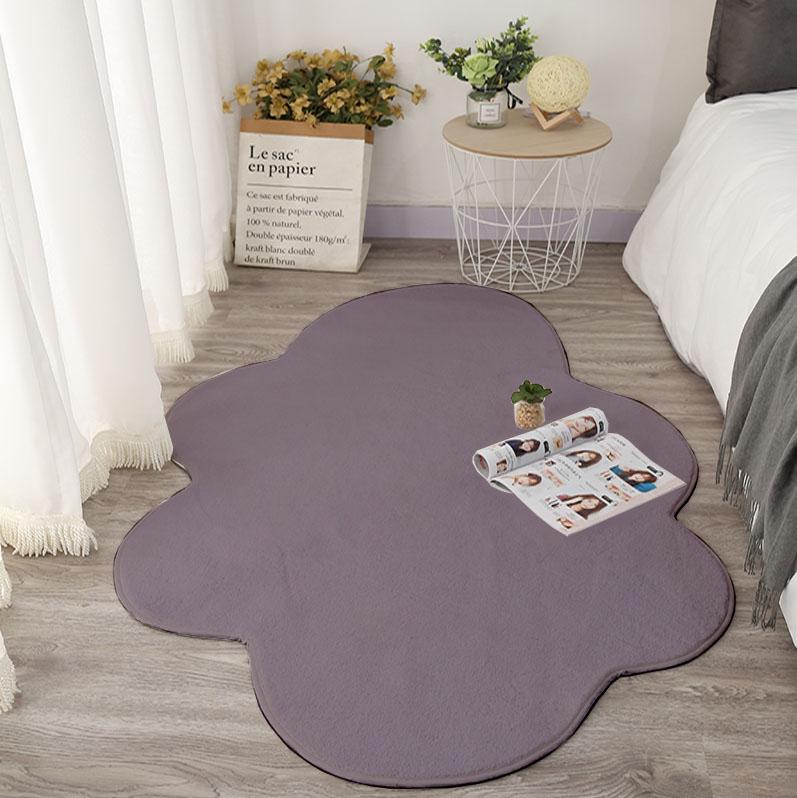 Nordic Ins Vloerkleden voor Slaapkamer Witte Wolkvorm Nachtkastje Vloermat Pluizig Zacht Woonkamer Decoratie Tapijt Dik Pluche Lounge Tapijt 80x120cm