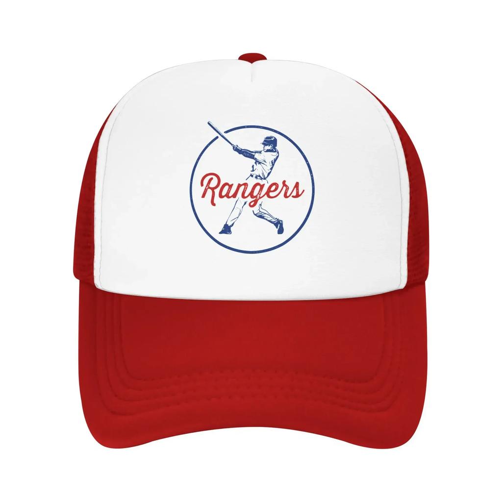 Vintage Rangers Hrající na Texas State Pool Party Síťované Baseballové Čepice Pánské Unisex Dámské Plážové Ochranné Čepice Hip Hop Trucker Čepice