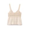 Summer Fashion: European & American Style Hollowed-Out Embroidered Knit Camisole