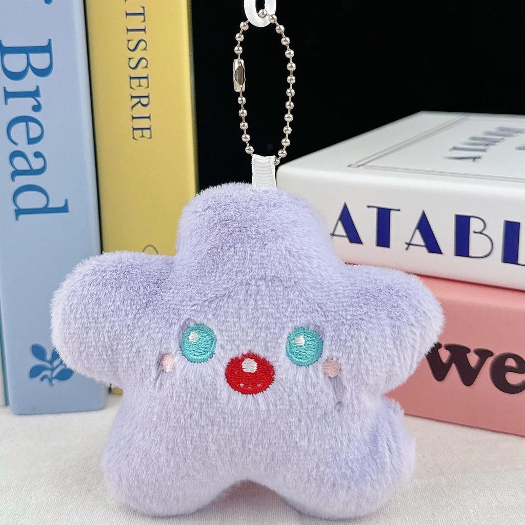 Creative Star Plush Doll Keychain: Girlish Heart Backpack Charm Ornament