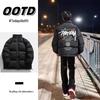Unisex Autumn/Winter Thickened Cotton Padded Jacket with Letter Print