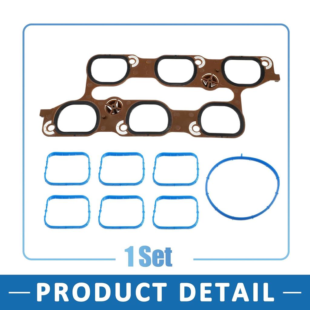 Cylinder Engine Intake Manifold Gasket 12691199 12673301 Upper and Lower with Throttle Body Gasket for Chevrolet Colorado 2015-2016
