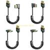 B03C High Performances HDMIcompatible Male to Male Coiled Cable 8K@60Hz Stretchable for Camera