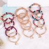 Bohemian Ethnic Wind Wing Pendant Multi-Layer Elastic Rope Beaded Bracelet Wing Pendant Bracelet