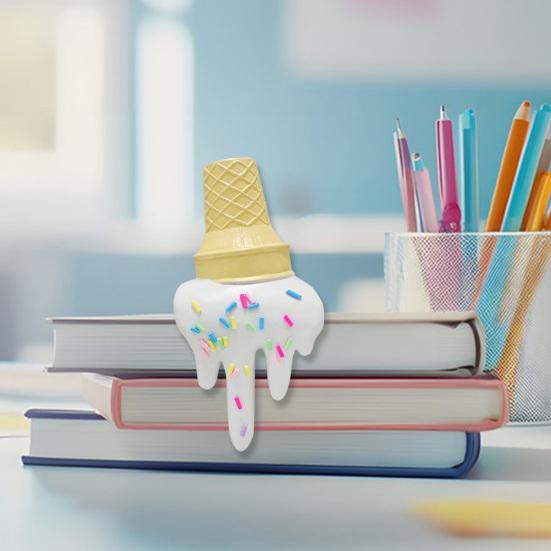 Melting Ice Cream Figurine Falling Ground Ice Cream Cone Resin Statue Sculpture Home Office Desktop Decoration Ornament