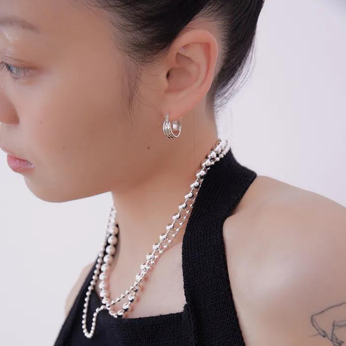 Unbalance Frill Earring