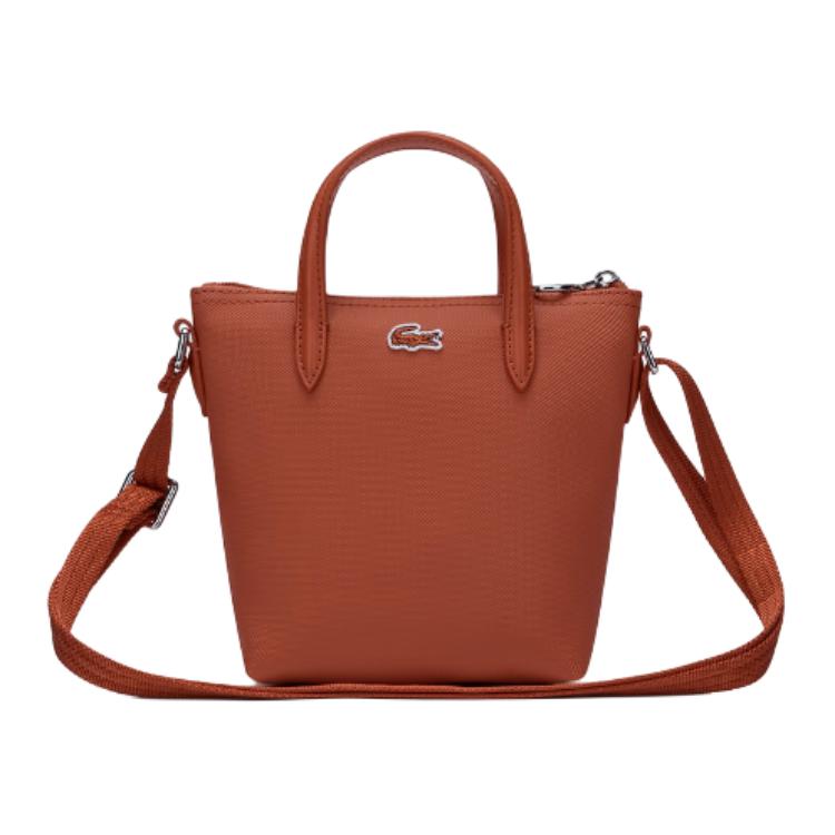 

Lacoste Trendy Versatile Zipper Closure PVC Shoulder Crossbody Handbag Small Women handbags Orange NF4822SJ-Q16 Orange,Small