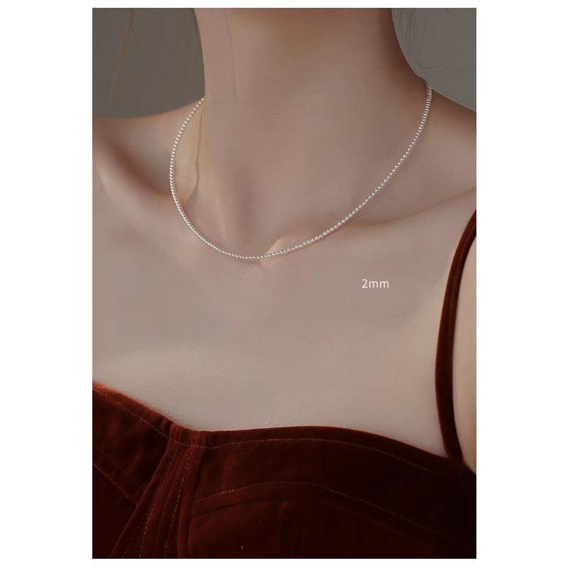 small rice bead pearl necklace women's new popular light luxury niche pearl collarbone chain can be stacked