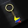 Portachiavi Portatili Mappa della Colombia Portachiavi con Bandiera Accessorio Portachiavi per Zaino