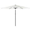 Vidaxl Garden Parasol On Steel Pole, White, 288X288X225 Cm