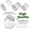 15 Pcs 60ml/2oz Glass Jars with Lids Assortment Set,Mini Round Airtight Canning Sample Jars with Silver Lids,Tiny Makeup Containers Empty Cosmetic