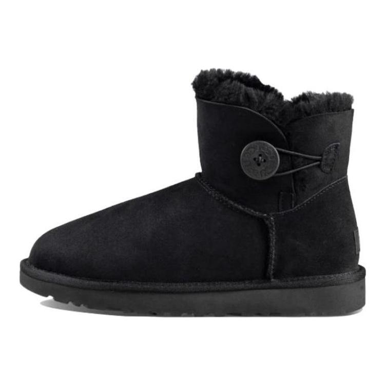 UGG Mini Bailey Button Boot Zwart Dames Sneakers 1016422-BLK