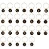 26Pcs DIY Wine Glass Charm Rings Letters Pendant Wine Glass Hoops  Wedding Party Decor