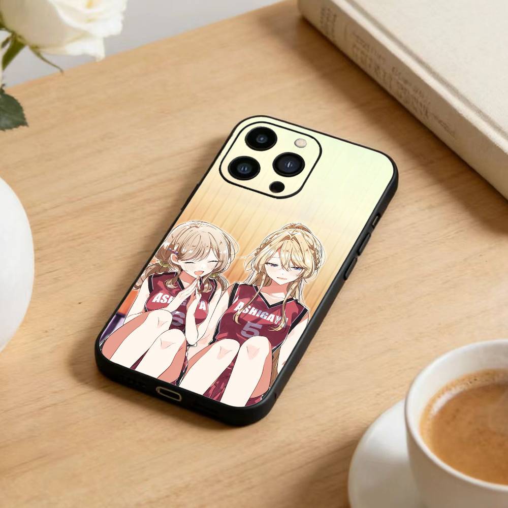 Watanare Anime Phone Case For iPhone 17 16 15 14 13 12 Max Plus Silicone Black Cover