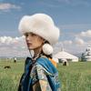Chapeau Bob Femme Hiver Chaud Épais Bord Large Couleur Unie Coupe-Vent Extérieur Chapeau Temps Froid Couvre-Chef