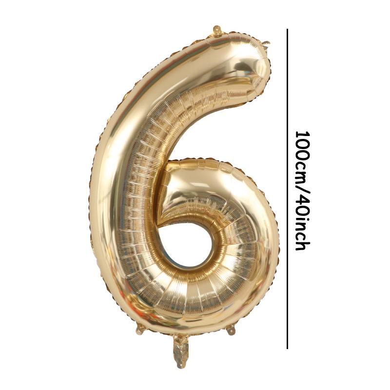 1pc 40inch Platinum Colour Number Balloons Figure Helium Balloon Digit Globos Birthday Party Decorations Supplies