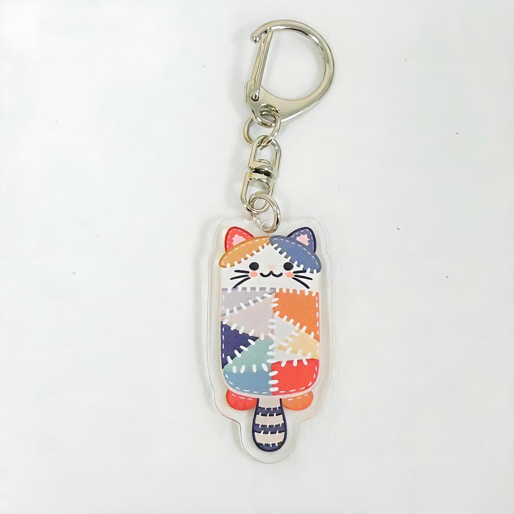 

High Quality Patchwork Coin Purse Cat Zipper Design Makeup Bag Small Cosmetic Pouch Home Travel