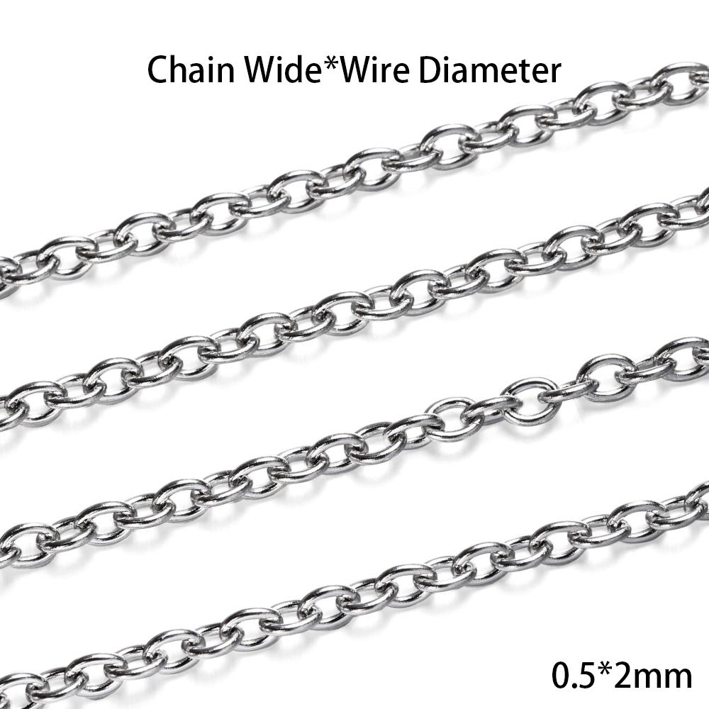 5Meters Never Fade Stainless Steel Multi Styles Necklace Chains for DIY Bracelet Chain Jewelry Making Findings Accessories