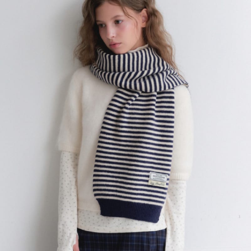 RENNYRENNIE STRAW STRIPE MUFFLER - Choose 1 of 4 striped mufflers