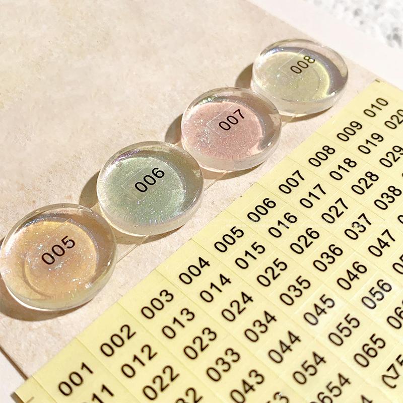 1/4Sheets Waterproof Laser Number Label Stickers For Diy Craft Self Adhesive Nail Polish Lipstick Color Number Tags Sticker