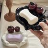 Dekorative Salak-Frucht Seifenschale Leichter Luxus Abfluss-Seifenschale Keramik-Seifenbox Küche