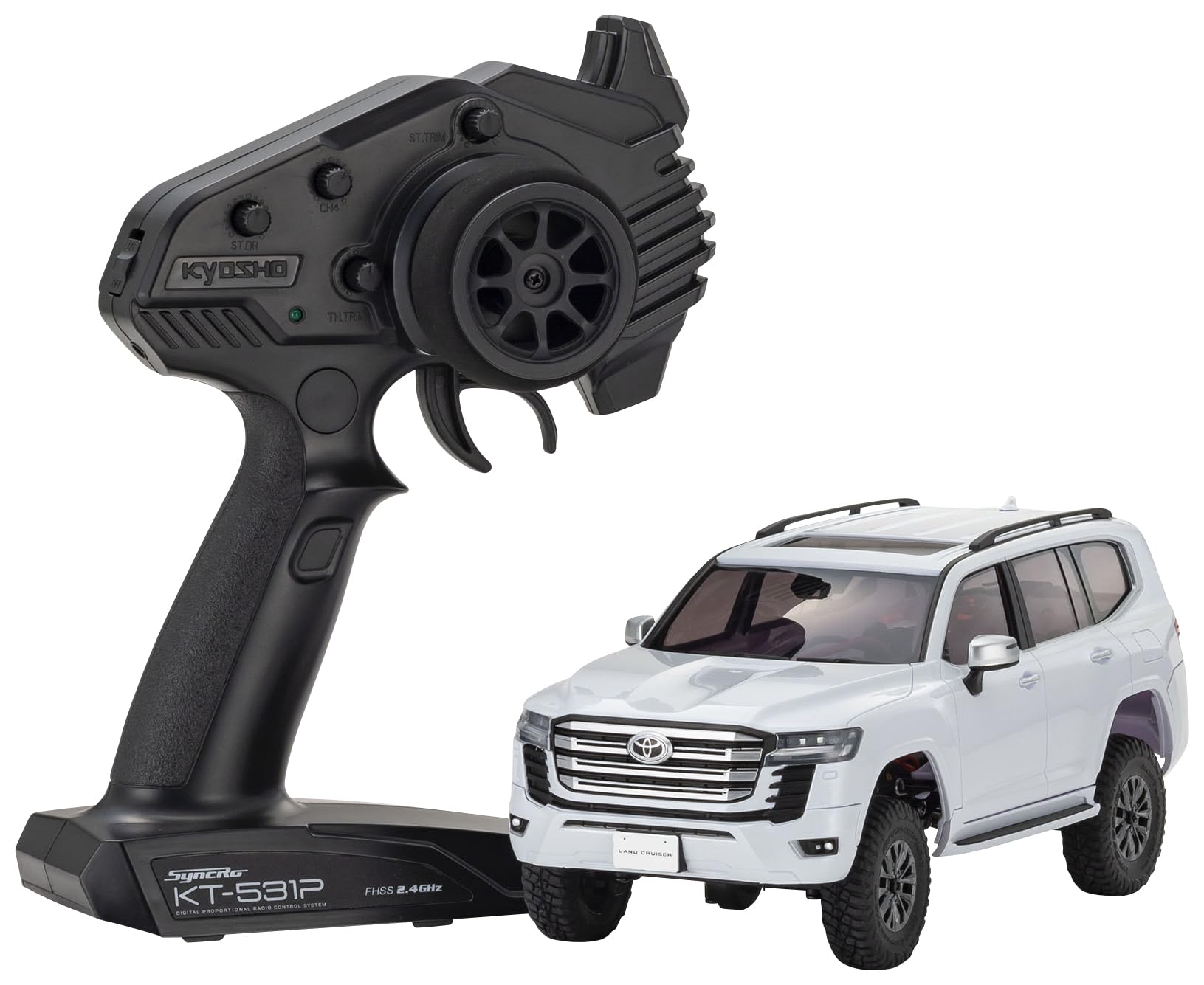 

Kyosho Readyset Toyota Land Cruiser 300 Precious White Pearl Electric Radio Control 32533PW MINI-Z 4×4