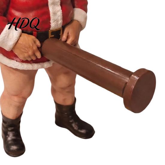 Christmas Kitchen Counter Decor Naughty Santa Toilet Paper Holder Funny Character Design Creative Roll Dispenser Towel Stand Stable Base Decorative