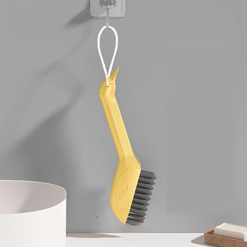 

1PC Multi-functional Gap Cleaning Brush, Cartoon Swan Model, The Head on The Handle Can Be Used As A Shovel To Remove Stubborn Stains жёлтый